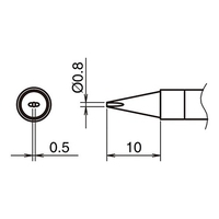 0.8mm　交換用こて先