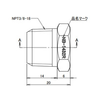 NPT 3/8 inxRc 1/4 in ブッシング_選択画像03