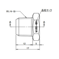 R 1/4 inxNPT 1/8 in ブッシング_選択画像03