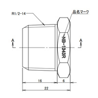 R 1/2 inx NPT3/8 in ブッシング_選択画像03