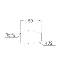 Rc3/4 inxR3/4 in フリーターンアダプター_選択画像03