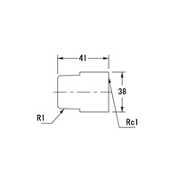 Rc　1 inxR　1 in 砲金外内ねじニップル_選択画像02