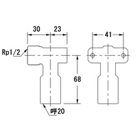 #20/Rp1/2 in 差込式座つき水栓エルボ_選択画像02