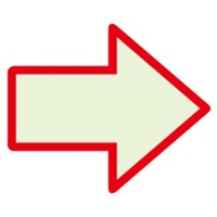 100x120mm [中輝度蓄光式]床用誘導標識