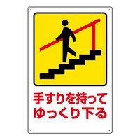 450x300mm 路面標識標識(手すりを～/下る)