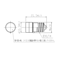 AC/DC12V/E10(21.5mm) LEDランプ(アンバー)_選択画像02