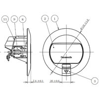 125V/15Aフロアコンセント/丸(1口/抜止･E付_選択画像03