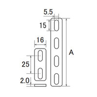 70x16mm 一文字継手(ステンレス製)_選択画像02