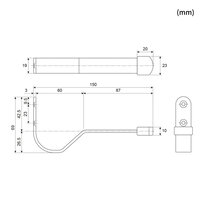 150mm 戸当り(SUS製/フック付/グレー)_選択画像03