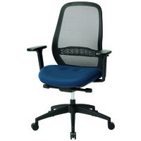 事務イス OCHT25 BL 肘付 ブルー