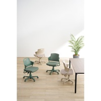 事務イス OC-11 GR 肘/背パッド付 グリーン_選択画像04