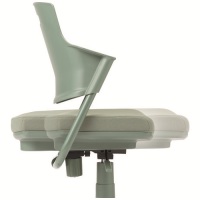 事務イス OC-11 GR 肘/背パッド付 グリーン_選択画像03