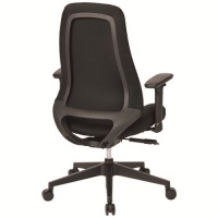 事務イス NE-1 BK 肘付 ブラック_選択画像02