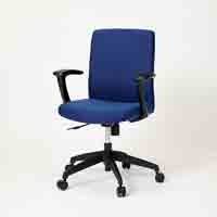 事務イス C201J 肘付 ブルー