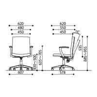 事務イス C201J 肘付 ブルー_選択画像02