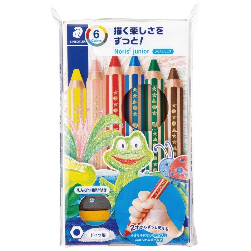 ノリスジュニア色鉛筆 6色セット 140C6  スマートスクール（スマスク）