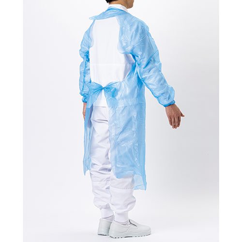 PEガウン袖付きゴム紐付き　ブルー　25枚_画像03