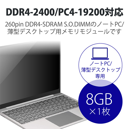 DDR4メモリモジュール 8GB EW2400-N8G/RO_画像02