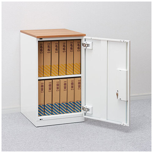 災害対策セットストッカ－ ETS-002 白/木目_画像02