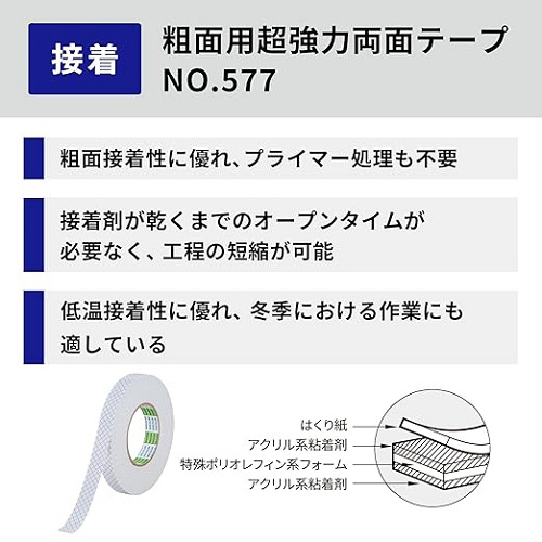 粗面用超強力両面テープ J1010 20mm×10m_画像02