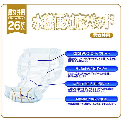いちばん水様便対応パッド病院施設用26枚1P | 尿とりパッド