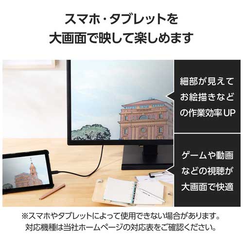 映像変換ケーブル C-HDMI 1m やわらか_画像03