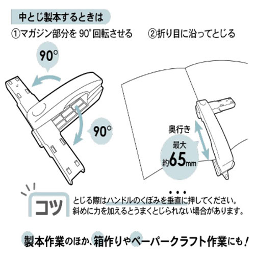 中綴じホッチキス 小型 ST300_画像03