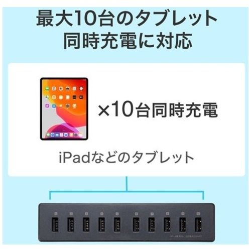 USB充電器10ポート合計20A高耐久 ACA-IP68_画像03
