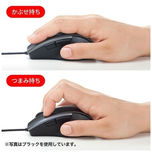 静音有線BlueLEDマウス 5ボタン MA-BL168R_画像04