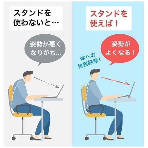 ノートPCスタンド平置きコンパクトタイプ_画像04