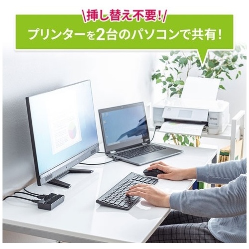 磁石付きUSB2.0手動切替器 2回路 SW-US22MG_画像03
