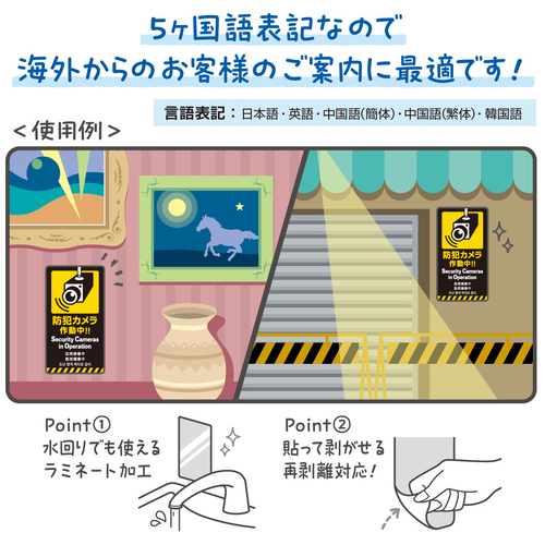 注意喚起ステッカー 防犯カメラ24-556_画像03