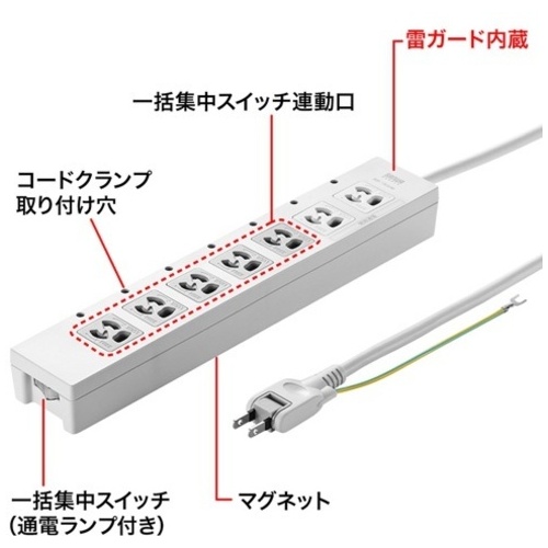 電源タップ TAP-F37-5CLK_画像03
