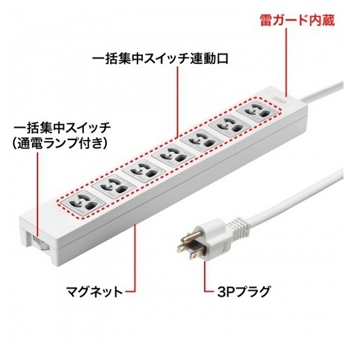 電源タップ TAP-F37-5ZR_画像03