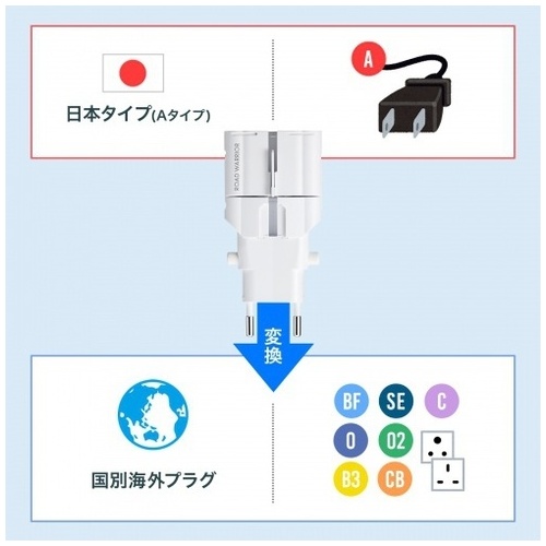 海外電源変換アダプタ TR-AD4BK_画像03