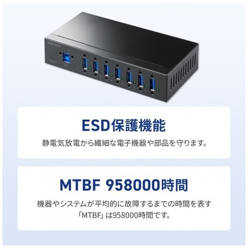 産業用USB 5Gbpsハブ 7ポート USB-3HFA07_画像04