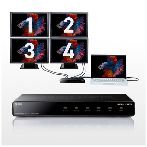4K2K対応HDMI分配器 4分配 VGA-UHDSP4_画像03