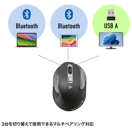 静音無線エルゴノミクスマウス 低いタイプ_画像03