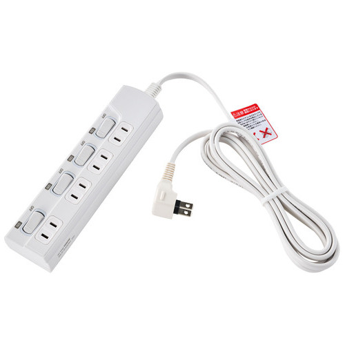 ランプレスSW付タップ 4個口 2m WLK-E42(W)_画像02