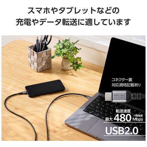 USB2.0C-Cケーブル2m高耐久 MPA-CCECAN20BK_画像04