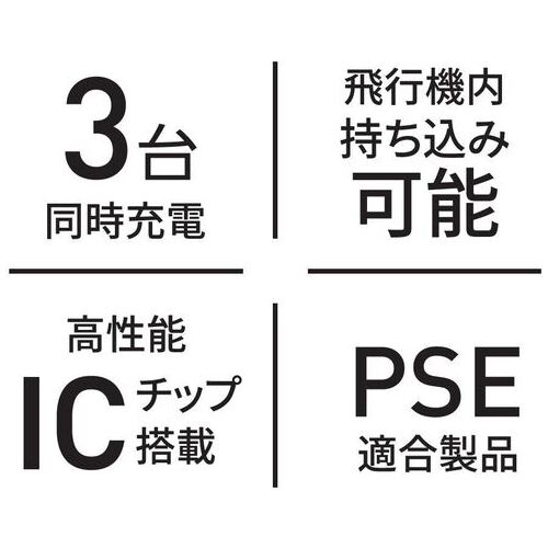 Type-Cモバイルバッテリー10000mAhブラック_画像03