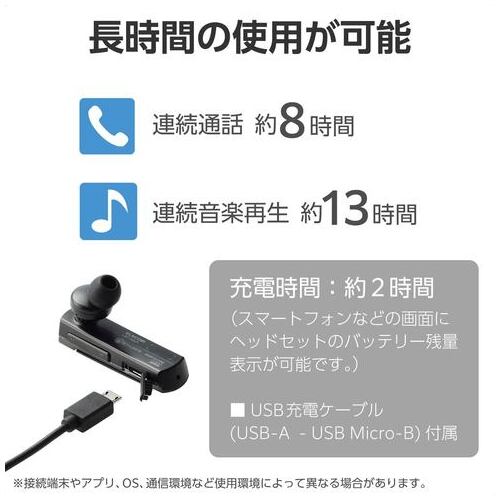 耳掛けBluetoothヘッドセット ブラック_画像03