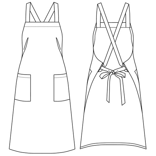 胸当てエプロン FK7168-13オレンジF_画像02