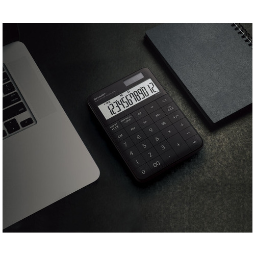 フラットフェース電卓 ブラック EL-VM72-BX_画像03