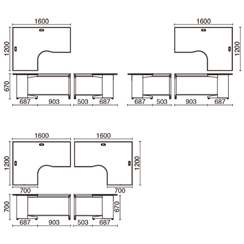 L型平机 RJ-N1612L-L ホワイトメープル_画像04