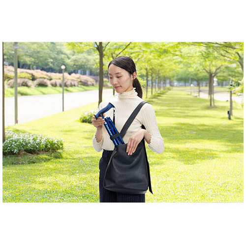 バンブーステッキ折りたたみ杖ネイビー_画像04