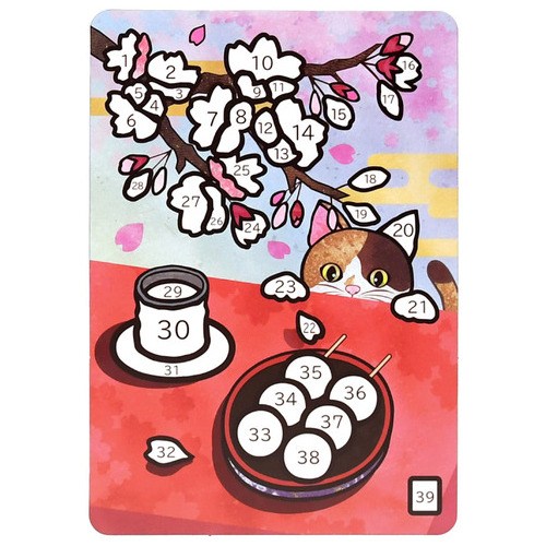 SK 季節のシールはり絵 お花見団子_画像03