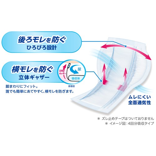 超安心テープ式おむつ用パッド4回42枚6P_画像04
