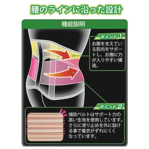 腰をしっかり支えるコルセット モカ M-L_画像04