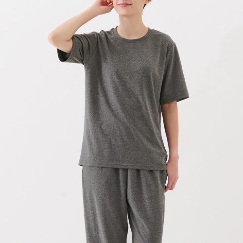 Rケア レディス半袖シャツ GRY LL_画像02